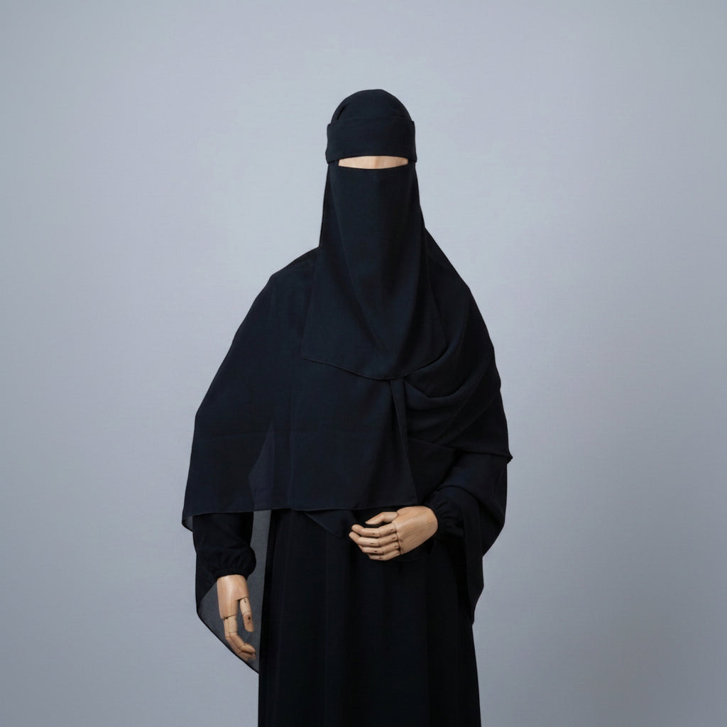 SET Hijab+Niqab Aswad